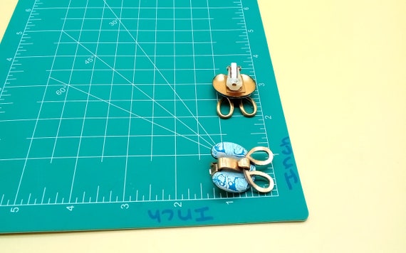 Vintage Matisse copper enamel clip on earrings - image 3