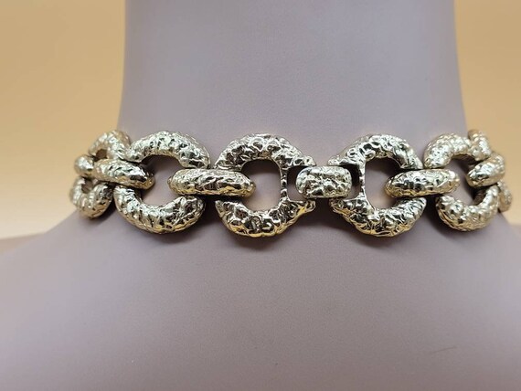 HUGE Monet Runway Statement Chunky hammered chain… - image 8