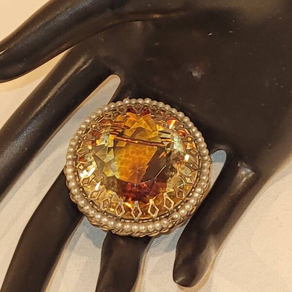 63 Citrine Brooch main image 1