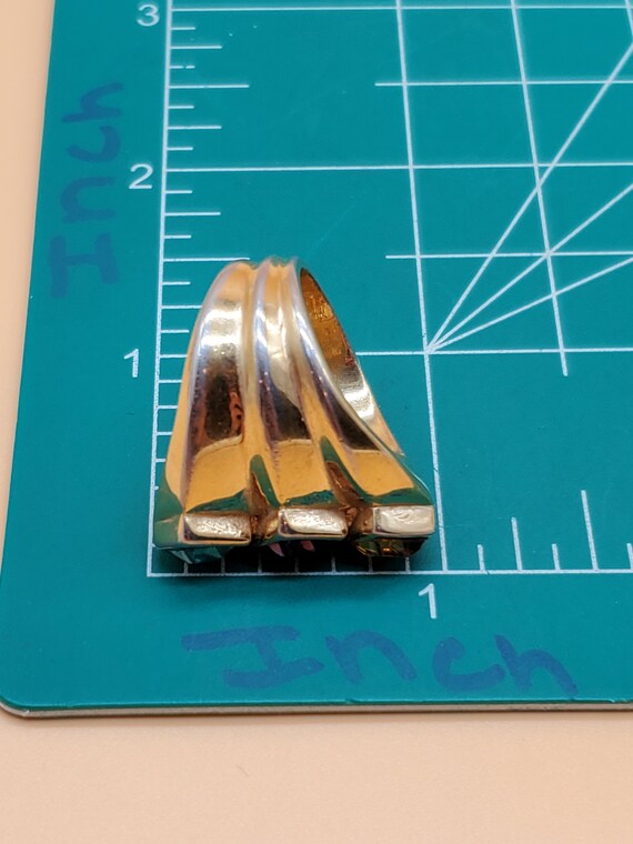 Vintage 18KHGE statement ring - image 10