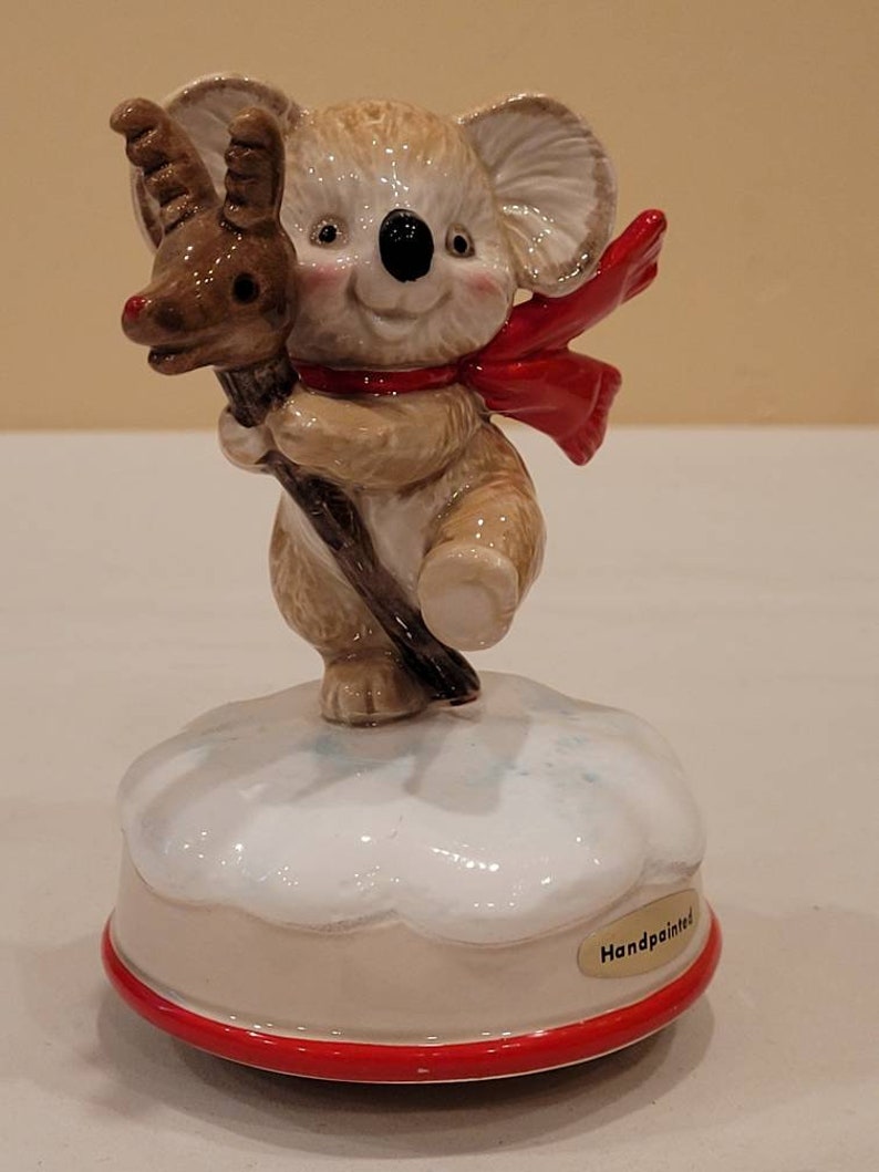 Vintage OTAGIRI Gibson Japan Kirby Koala Christmas Music Box Etsy