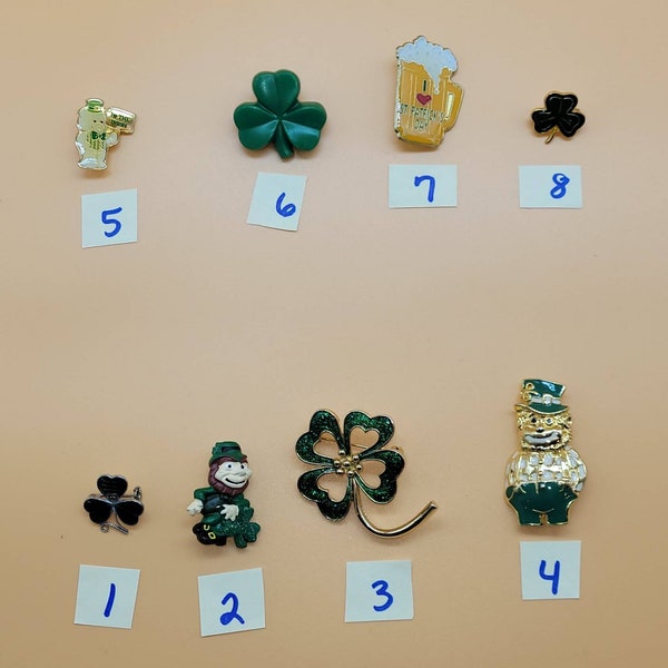 Vintage St Patrick's Day pin, select styles