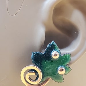 Vintage Matisse copper enamel clip on earrings