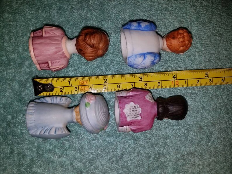 Vintage AVON Fashion Thimbles of Victorian women