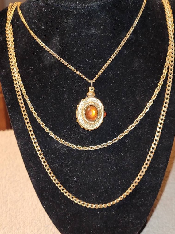 Vintage Goldette multi strand statement necklace