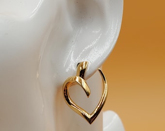 ■VINTAGE HOLLYWOOD■ Twotone Heart Earrings VH2479EA010M Vintage Monet Gold Tone Heart Earrings - Etsy