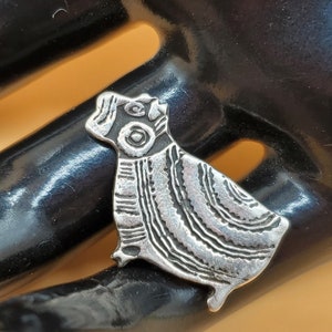 Vintage sterling Tribal Cow sheep pin