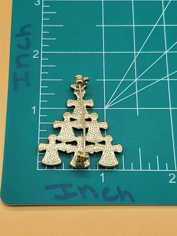 Vintage Angel pyramid Christmas tree brooch - image 10