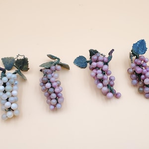 vintage GANZ poloshed stone grape cluster, select styles