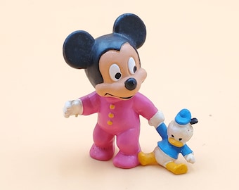 1985 Disney Baby Mickey with Donald figurine