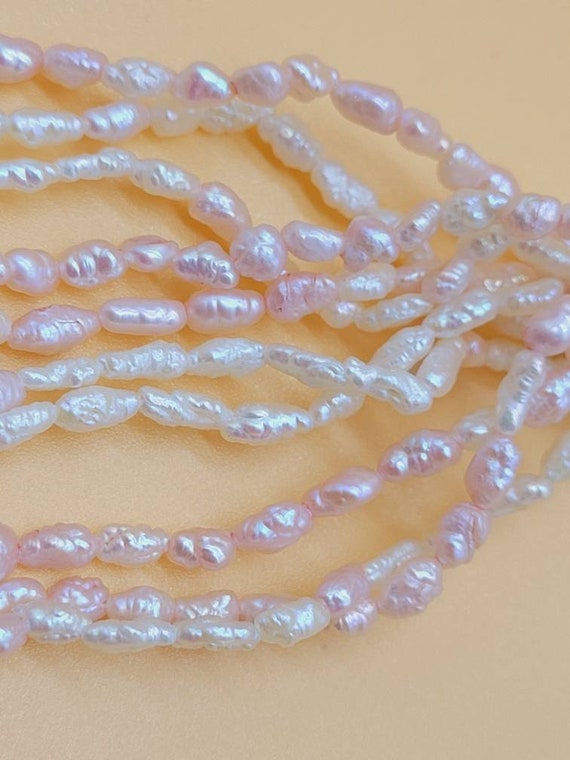 Vintage multi strand Freshwater rice pearl twist … - image 9