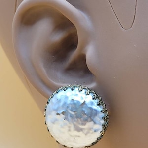 Vintage Mariam Haskell large faux baroque pearl clip on earrings