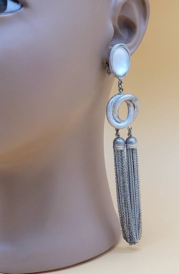 Vintage Laura Vogel New York long tassel runway earri… Gem