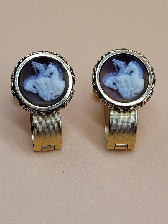 Vintage Dante Stallions Cameo masterpiece cufflinks w… Gem