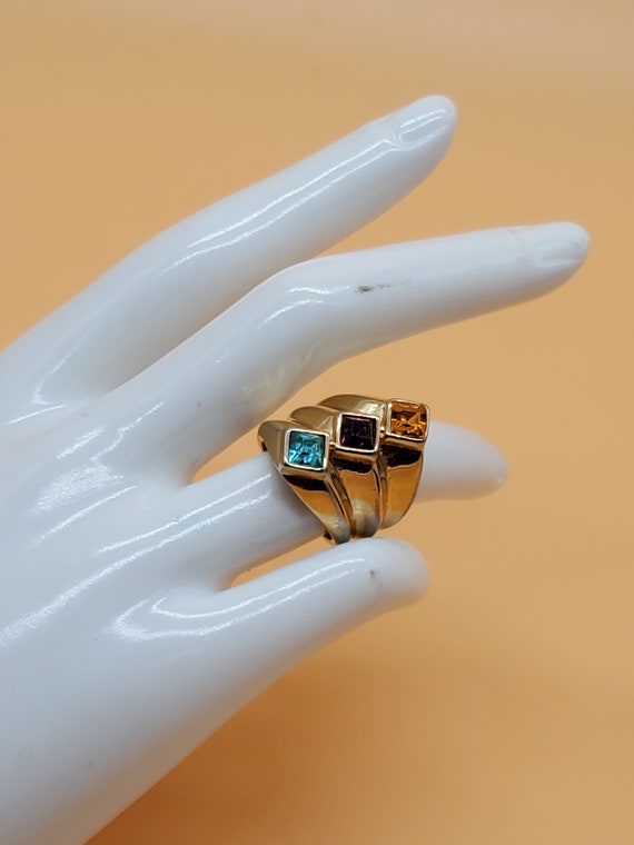 Vintage 18KHGE statement ring - image 2