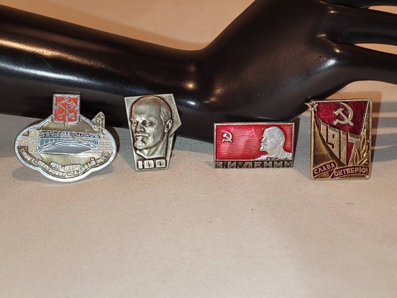 Vintage USSR soviet pins, lot of 4 - image 1