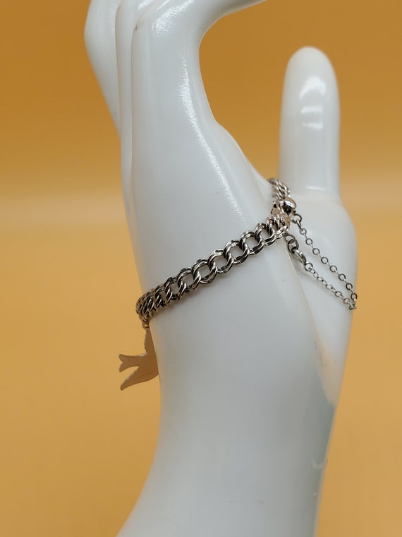 vintage sterling silver charm bracelet with sterl… - image 4