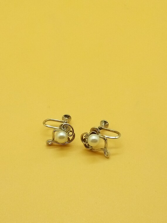 Vintage screw back sterling Gem