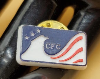 vintage CFC plastic Red, White, and Blue pin
