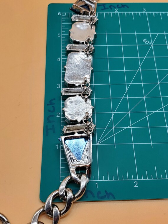 Vintage Vivl chunky rhinestone chain necklace - image 9