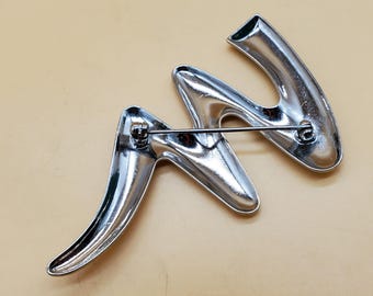 ヴィンテージ風シルバートーンのジグザグ竜巻模様ブローチ - Etsy 日本