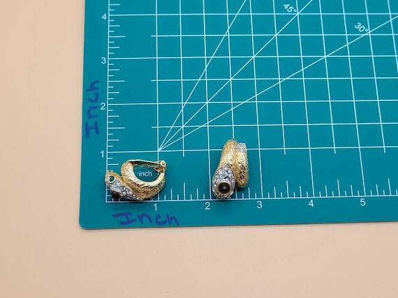 Vintage KJL Kenneth Jay Lane Jeweled Snake clip o… - image 3