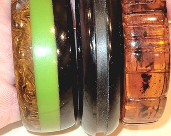 Vintage Bakelite bangle bracelet, select style