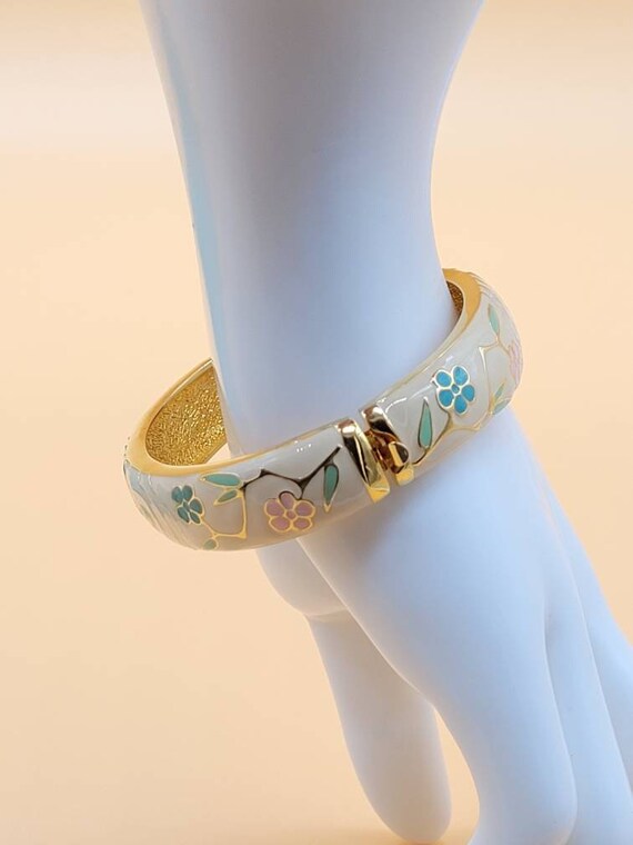 Joan Rivers enamel butterfly bangle bracelet - image 4