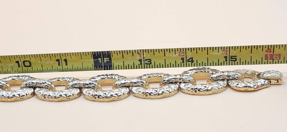 HUGE Monet Runway Statement Chunky hammered chain… - image 4