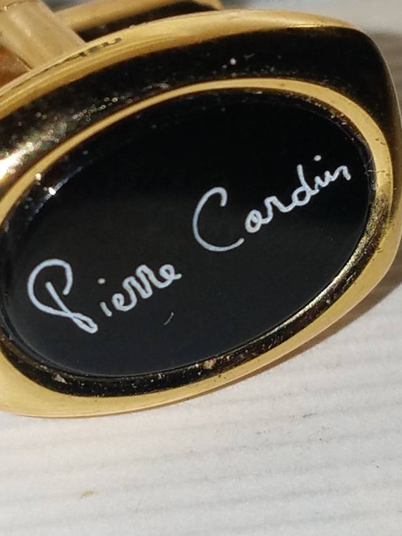 Vintage Pierre Cardin signature cufflink and tie … - image 1