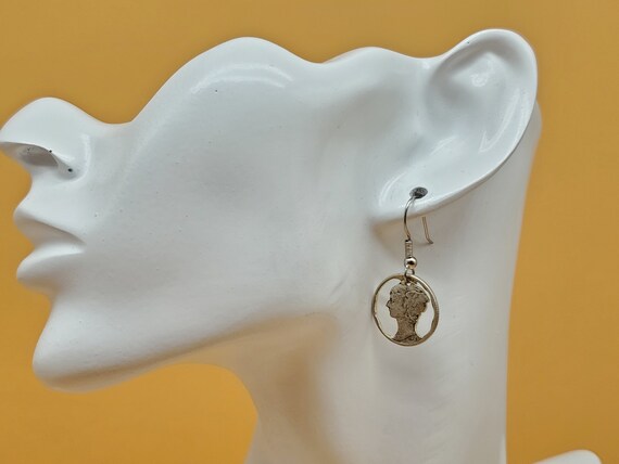 1945 Mercury dime cut coin earrings - image 10