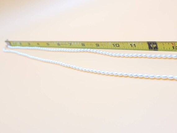 Vintage double strand pearl necklace with 14k cla… - image 3