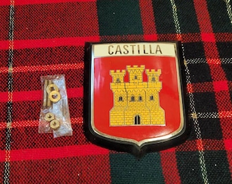 Vintage enamel Castulla Car Badge #141348 made in spain