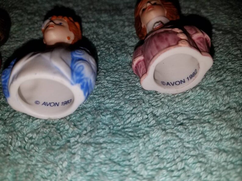 Vintage AVON Fashion Thimbles of Victorian women