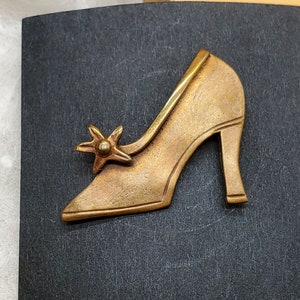 Danielle Berlin handmade Wrought Copper high heel shoe pin brooch