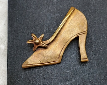 Danielle Berlin handmade Wrought Copper high heel shoe pin brooch