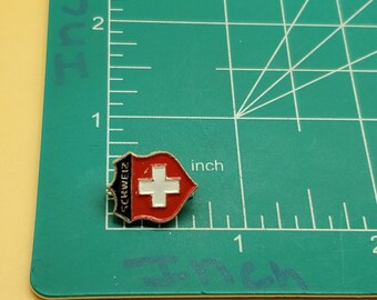 Vintage SCHWEIZ Shield Pin - Etsy