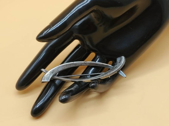 Vintage Sterling Silver Modernist MOP Brooch/Pendant Signed Mexico ATI main image 0