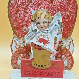 Antique cupid valentines card
