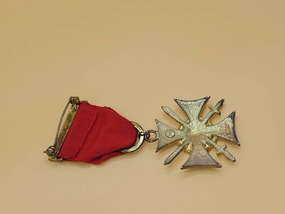 Vintage B&W Butler and Wilson enamel medallion ri… - image 6