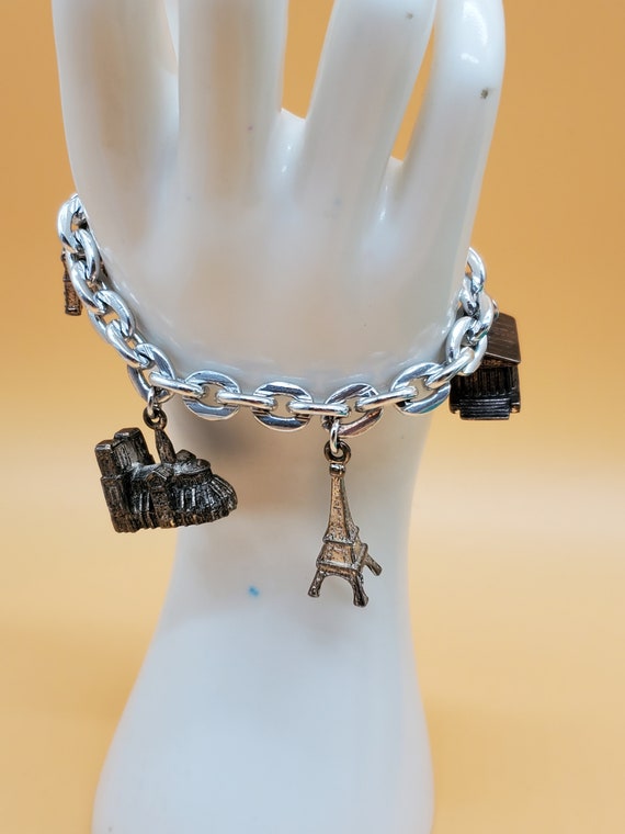 Vintage 50s 60s Sterling Silver Souvenir Charm Bracelet