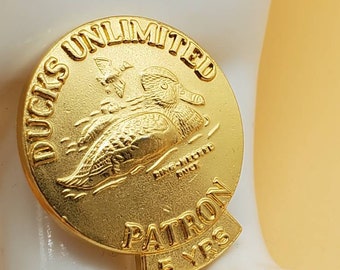 Pin de patrocinador vintage bañado en oro de Ducks Unlimited (estilos seleccionados)