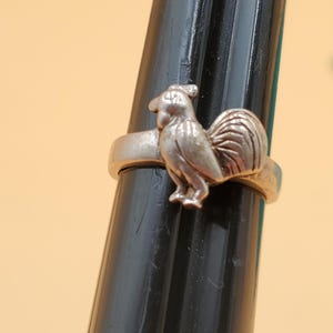 vintage sterling silver rooster ring
