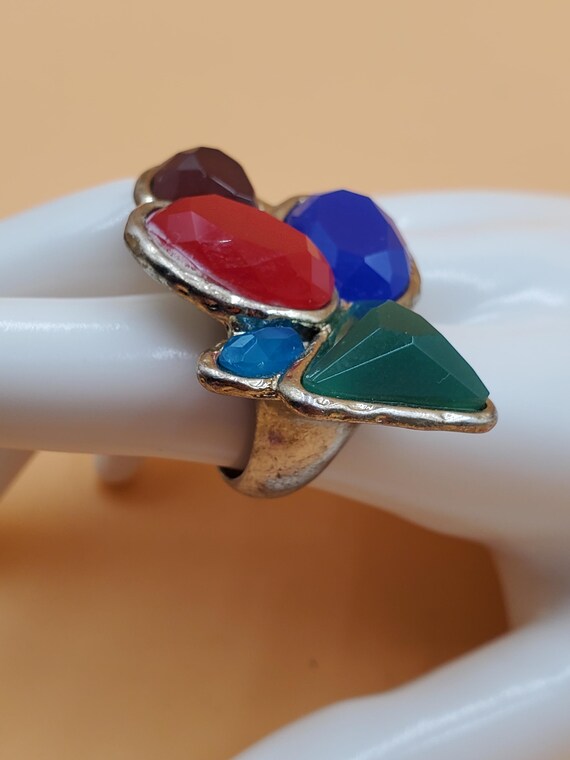 large colorful stone statement ring - image 6