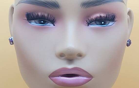 Sterling silver Princess cut style Ruby earrings - image 5