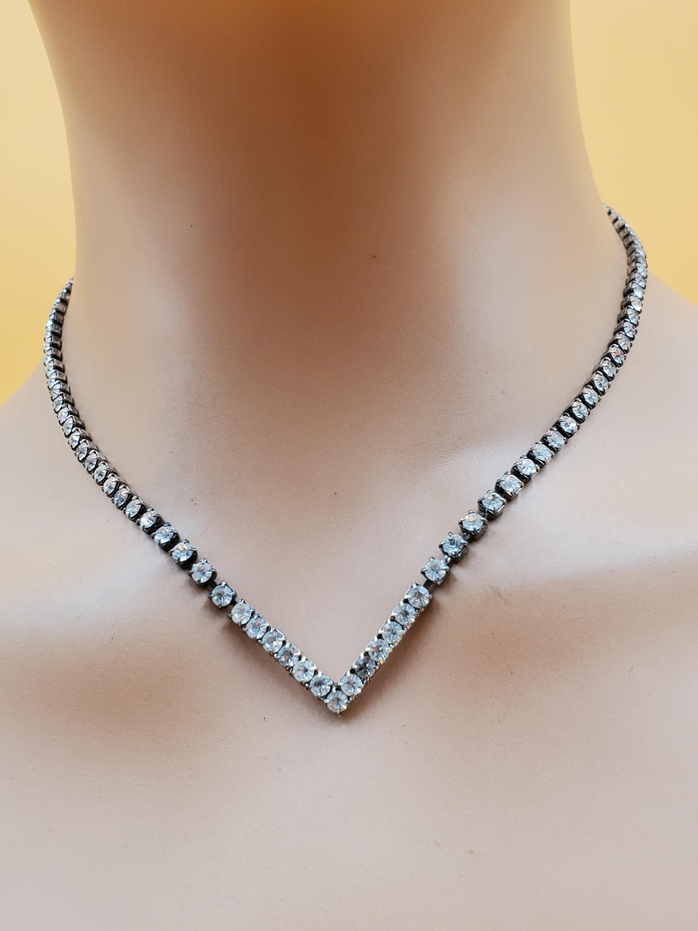 Formal Necklace for V Neck - Etsy Formal Necklace for V Neck - Etsy