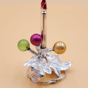 Vintage antique mercury glass mini candle Christmas decoration