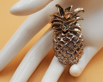 Vintage Copper Pineapple Brooch Pin Small Pineapple Pins - Made in USA - Pins By Frank main image 2