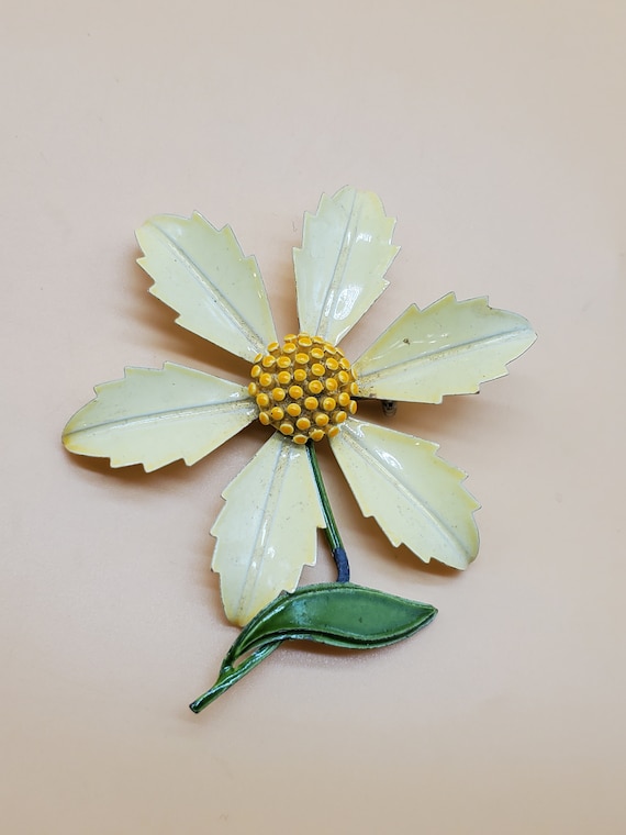 Broches Fleurs émaillées Vintage - Lot De Broches émail - Occasion Bon état