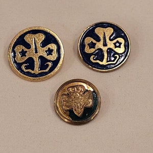 Pin vintage de las Girl Scouts, lote de 3